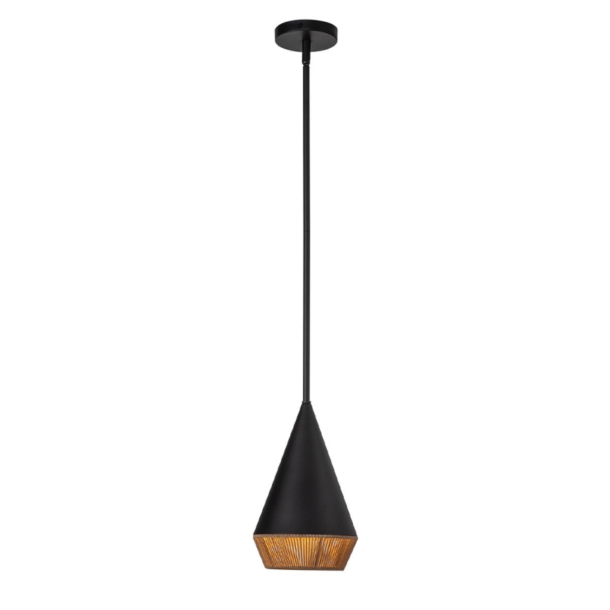 Alora Mood - Lámpara de suspensión con varilla DAPHNE 1xE27/60W/230V Ø 18,1 cm negro/marrón