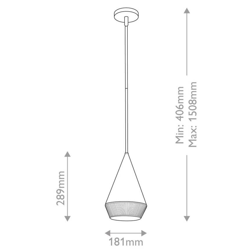 Alora Mood - Lámpara de suspensión con varilla DAPHNE 1xE27/60W/230V Ø 18,1 cm negro/marrón