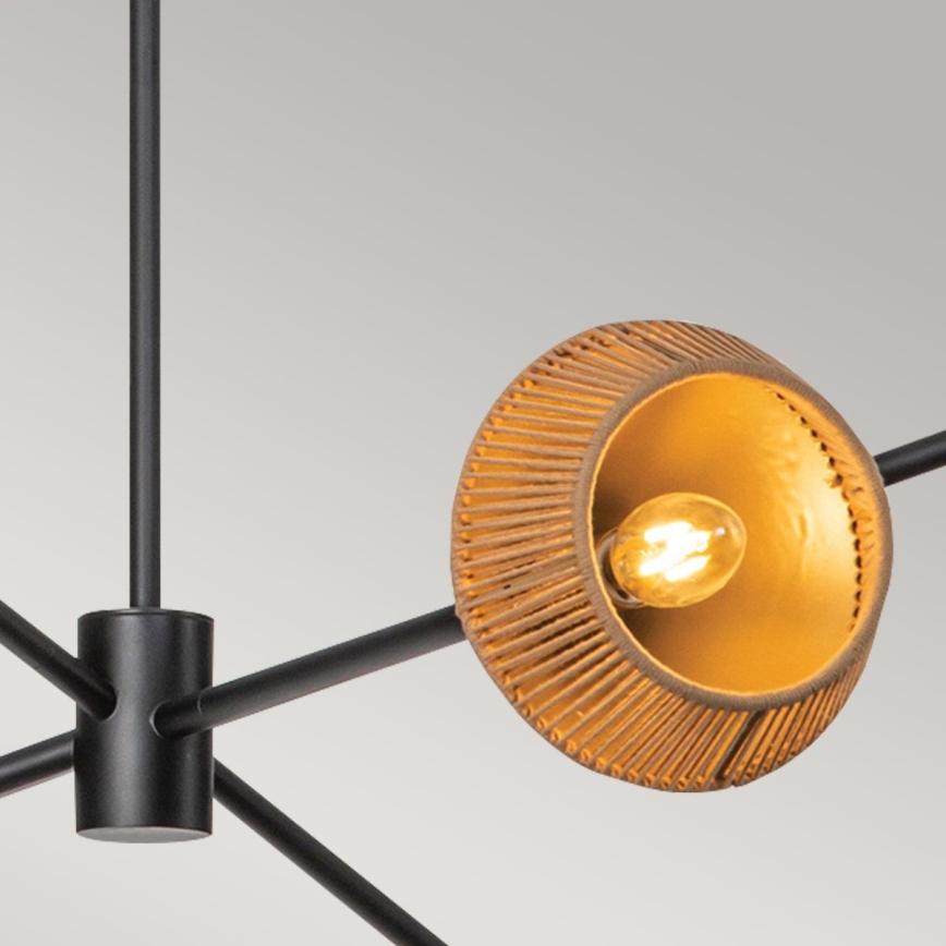 Alora Mood - Lámpara de techo con varilla DAPHNE 6xE14/40W/230V negro/marrón
