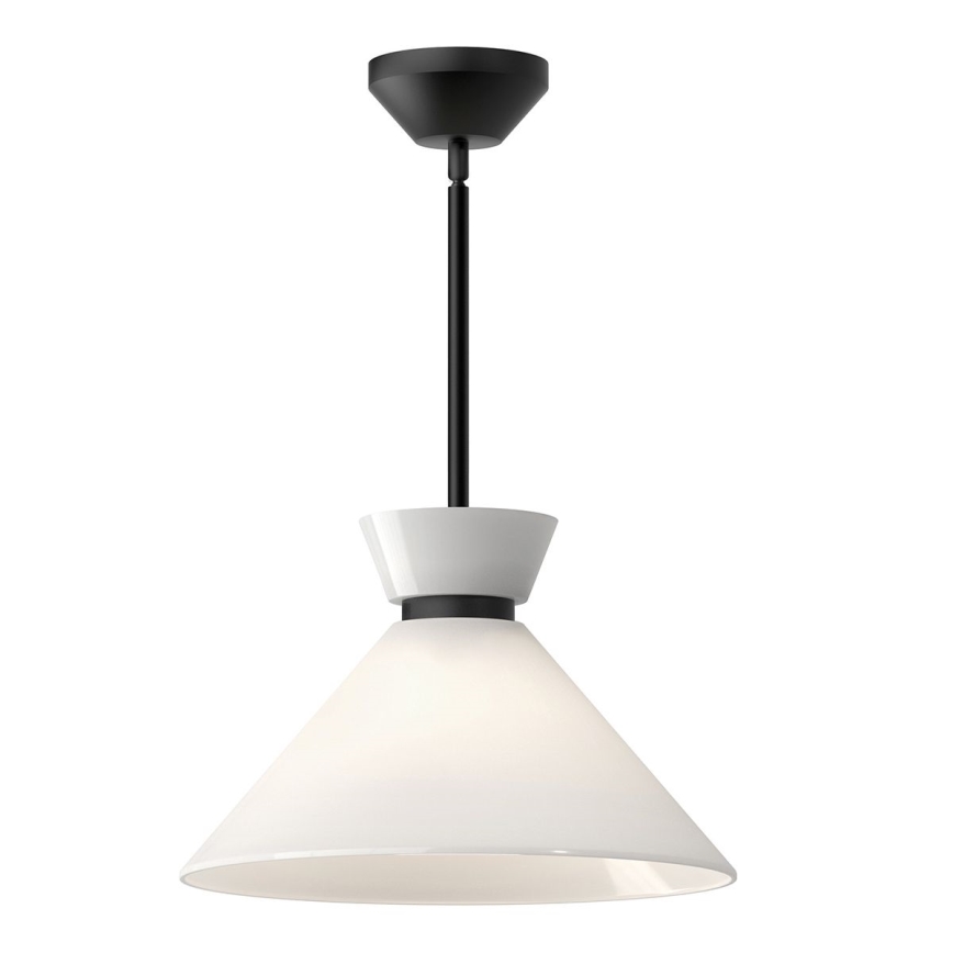 Alora Mood - Lámpara colgante con varilla HALSTON 1xE27/60W/230V negra