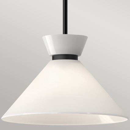 Alora Mood - Lámpara colgante con varilla HALSTON 1xE27/60W/230V negra