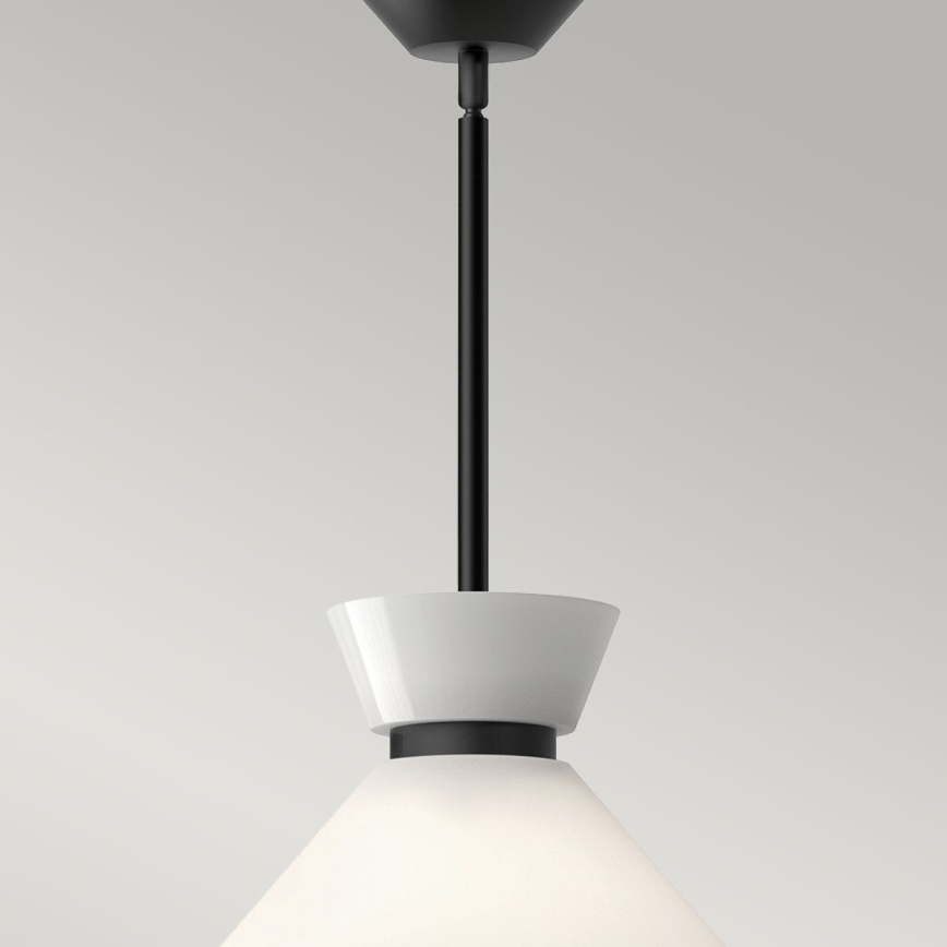 Alora Mood - Lámpara colgante con varilla HALSTON 1xE27/60W/230V negra