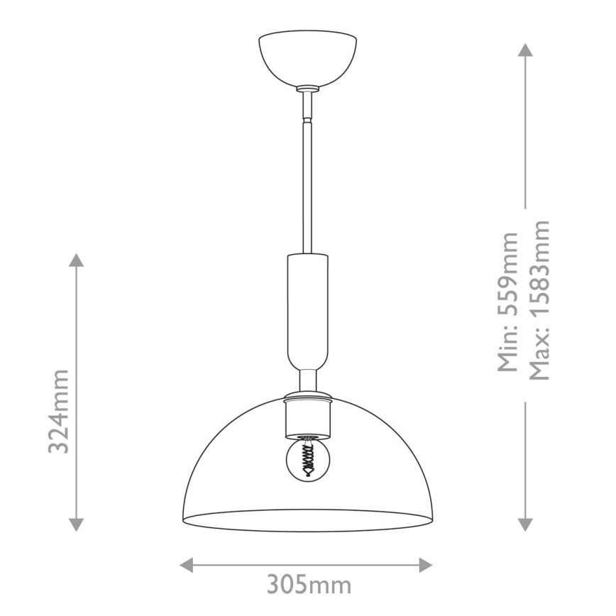 Alora Mood ALM-JUDE-P-GD-CL - Lámpara de araña de poste JUDE 1xE27/60W/230V d. 30,5 cm de latón