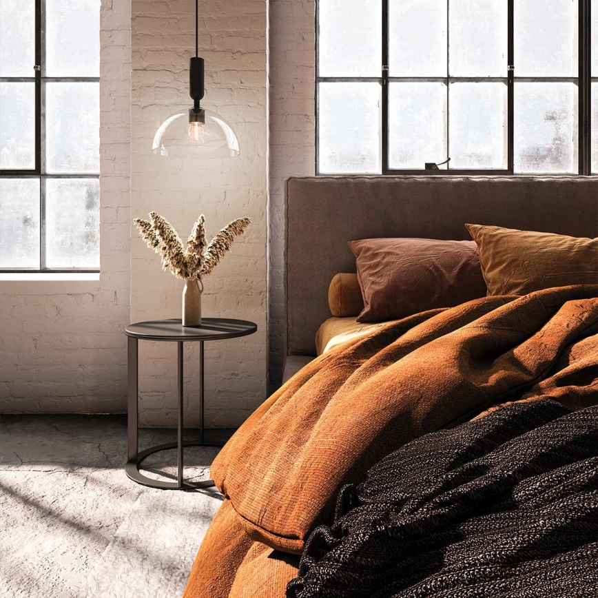 Alora Mood - Lámpara colgante con varilla JUDE 1xE27/60W/230V negra