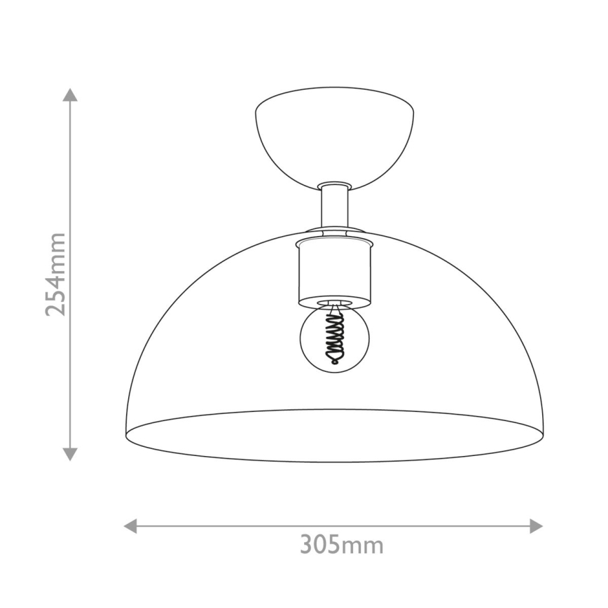 Alora Mood - Plafón JUDE 1xE27/60W/230V diá. 30,5 cm latón