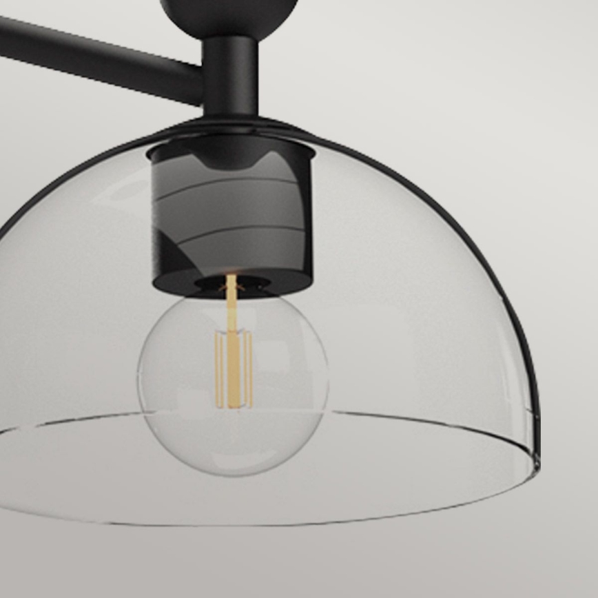 Alora Mood - Lámpara de techo con varilla JUDE 3xE27/60W/230V negra