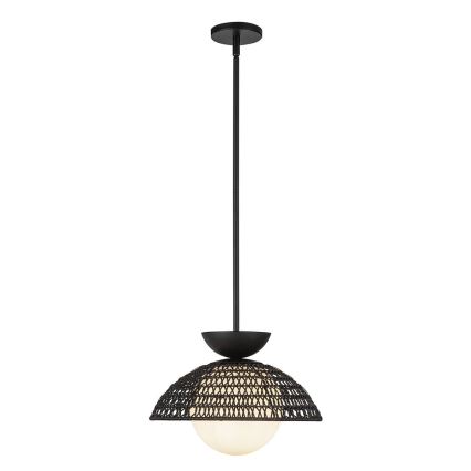 Alora Mood - Lámpara colgante con varilla PERTH 1xE27/60W/230V Ø 37,5 cm negra