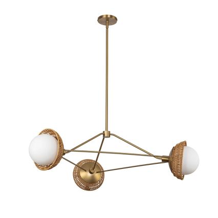 Alora Mood - Lámpara de techo con varilla PERTH 3xE14/40W/230V dorada