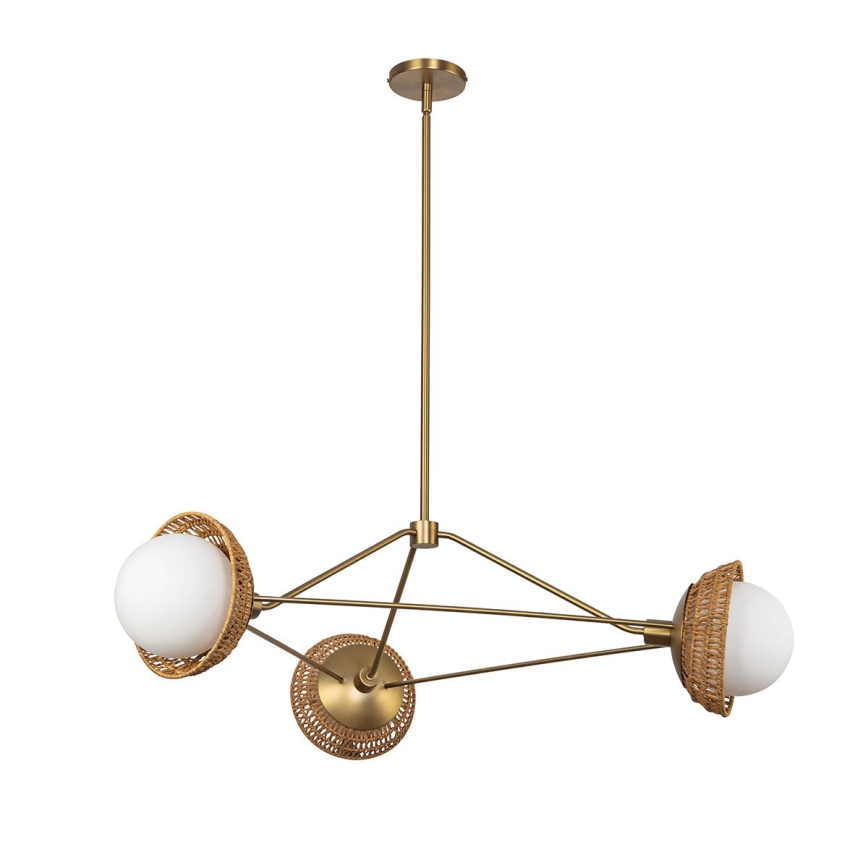 Alora Mood - Lámpara de techo con varilla PERTH 3xE14/40W/230V dorada