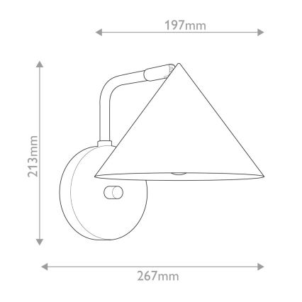 Alora Mood - Aplique de pared REMYCK 1xE27/60W/230V dorado
