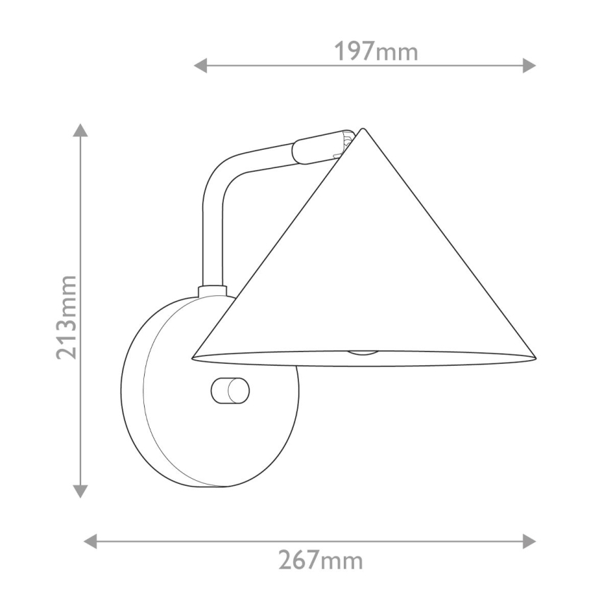 Alora Mood - Aplique de pared REMYCK 1xE27/60W/230V dorado