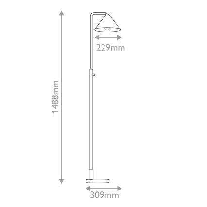 Alora Mood - Lámpara de pie REMYCK 1xE27/60W/230V dorada