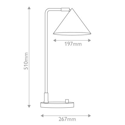 Alora Mood - Lámpara de sobremesa REMYCK 1xE27/60W/230V negra