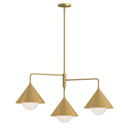 Alora Mood - Lámpara colgante con varilla REMYCK 3xE27/60W/230V dorada