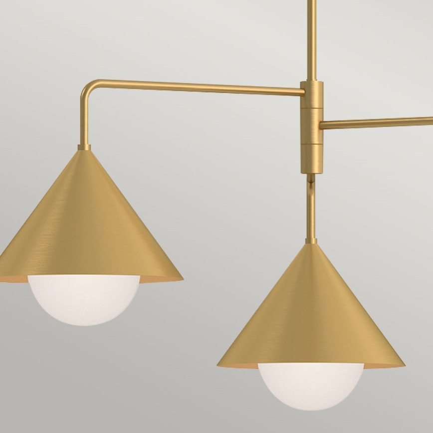 Alora Mood - Lámpara colgante con varilla REMYCK 3xE27/60W/230V dorada