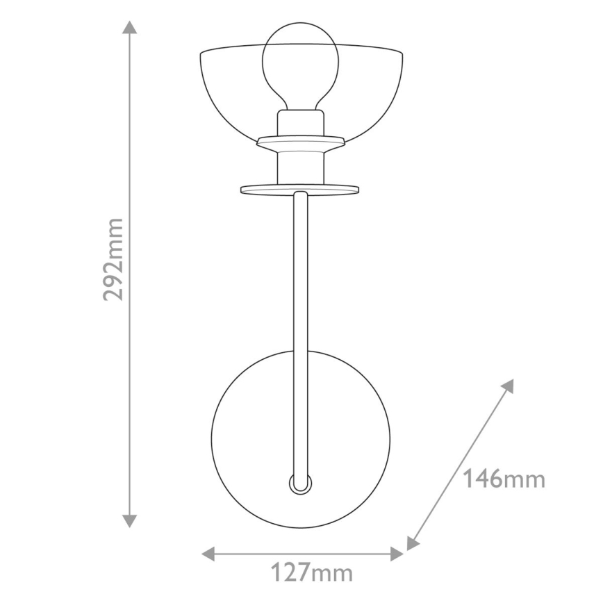 Alora Mood - Lámpara de pared SYLVIA 1xE14/40W/230V dorada