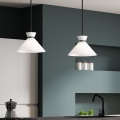 Alora Mood - Lámpara colgante con varilla HALSTON 1xE27/60W/230V negra