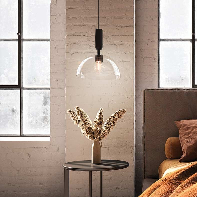 Alora Mood - Lámpara colgante con varilla JUDE 1xE27/60W/230V negra