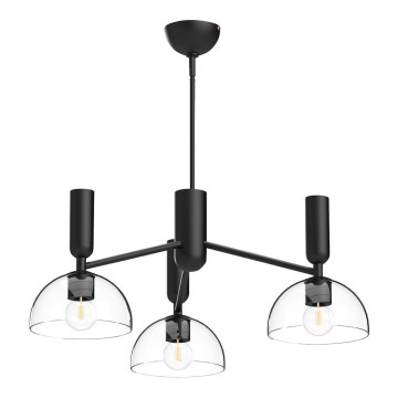 Alora Mood - Lámpara de techo con varilla JUDE 3xE27/60W/230V negra