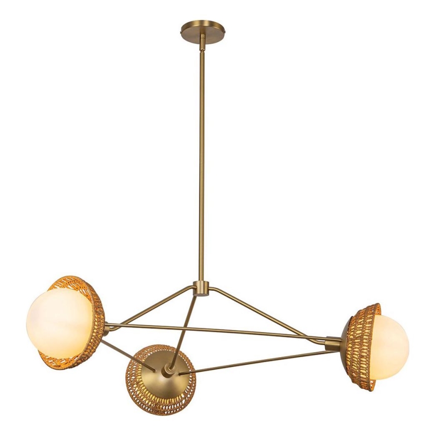 Alora Mood - Lámpara de techo con varilla PERTH 3xE14/40W/230V dorada