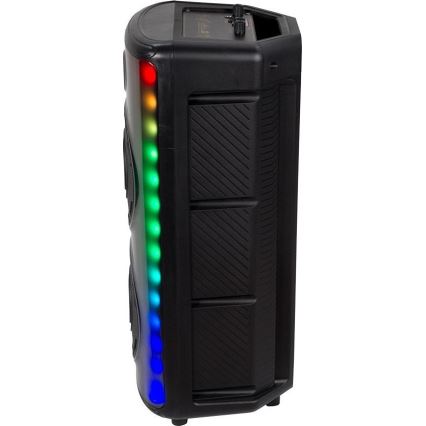 Altavoz LED RGB recargable con un micrófono 600W/2400 mAh + control remoto