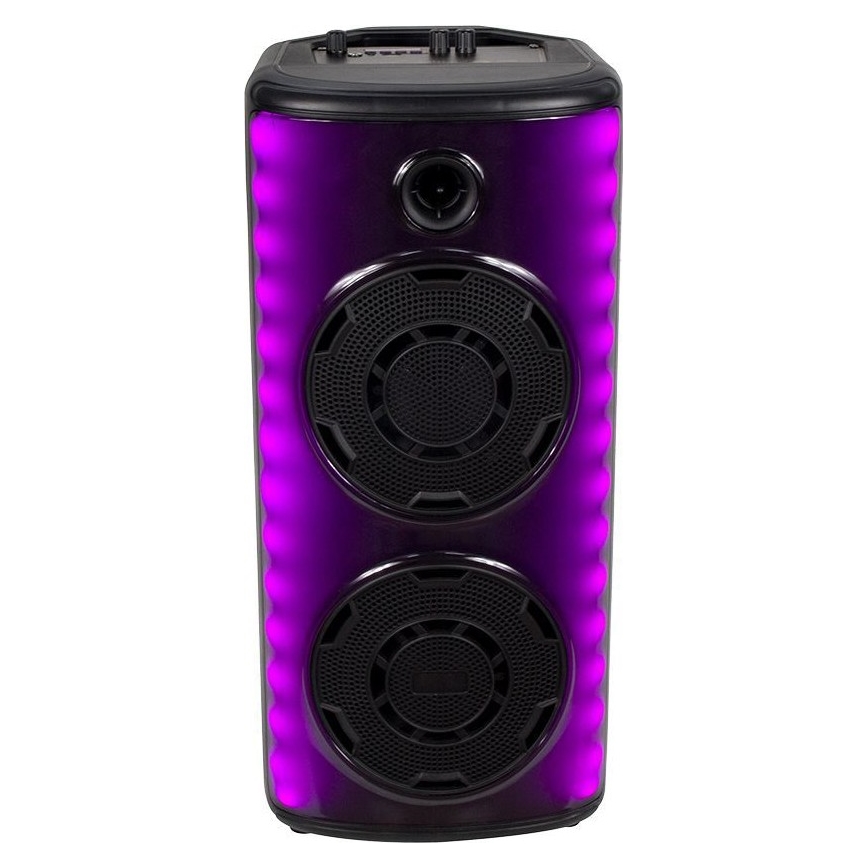 Altavoz LED RGB recargable con un micrófono 600W/2400 mAh + control remoto