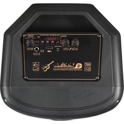 Altavoz LED RGB recargable con un micrófono 600W/2400 mAh + control remoto