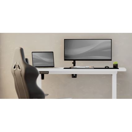 Altura ajustable mesa LEVANO 140x60 cm blanco