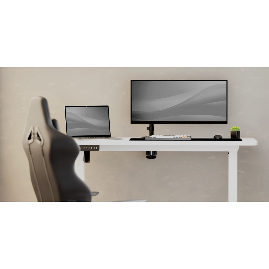 Altura ajustable mesa LEVANO 140x60 cm blanco