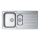 ALVEUS 1082440 - Fregadero de cocina LINE 98x50 cm acero mate/satén