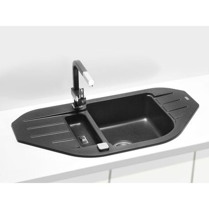 ALVEUS 1090940 - Fregadero de cocina NIAGARA 90x50 cm granito/negro