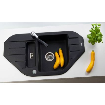 ALVEUS 1090940 - Fregadero de cocina NIAGARA 90x50 cm granito/negro