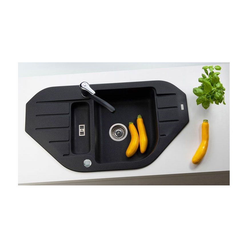 ALVEUS 1090940 - Fregadero de cocina NIAGARA 90x50 cm granito/negro