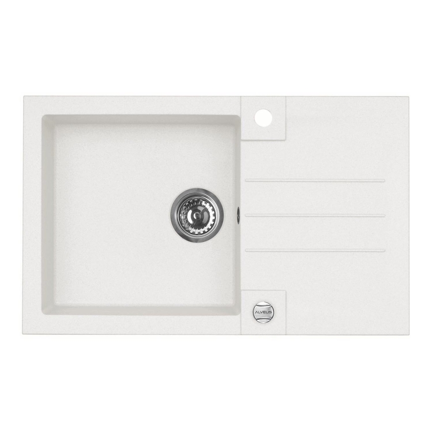ALVEUS 1090944 - Fregadero de cocina ROCK 78x48 cm granito/blanco