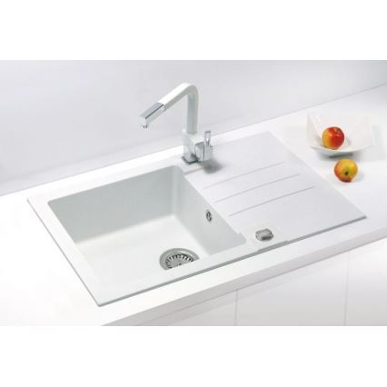 ALVEUS 1090944 - Fregadero de cocina ROCK 78x48 cm granito/blanco