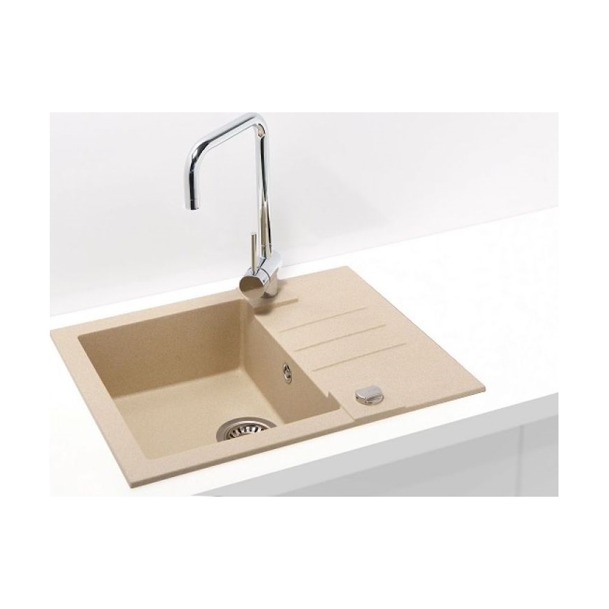 ALVEUS 1090950 - Fregadero de cocina ROCK 59,5x47,5 cm granito/beige