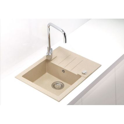 ALVEUS 1090950 - Fregadero de cocina ROCK 59,5x47,5 cm granito/beige