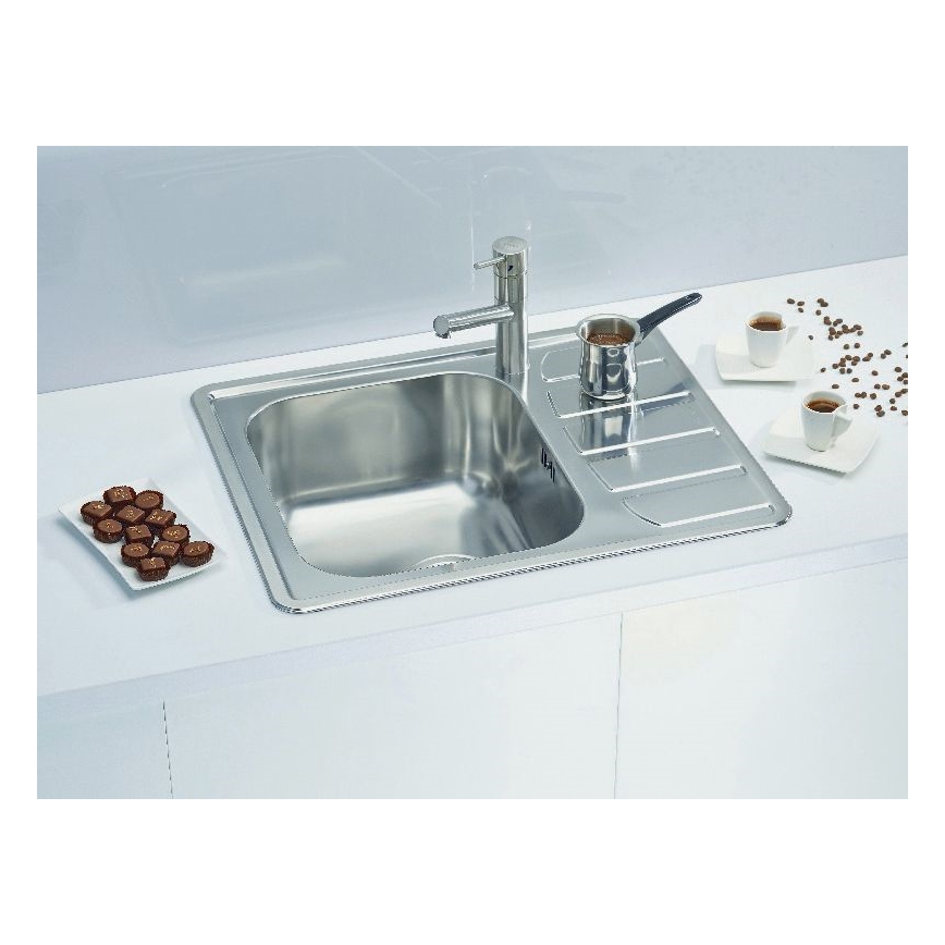ALVEUS 1100215 - Fregadero de cocina ZOOM 61,5x50 cm satin, para montaje superior