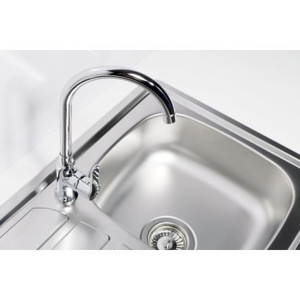 ALVEUS 1100215 - Fregadero de cocina ZOOM 61,5x50 cm satin, para montaje superior