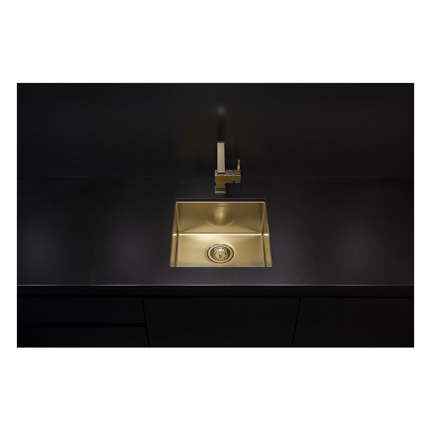 ALVEUS 1103319 - Fregadero de cocina QUADRIX 45x45 cm dorado monarca