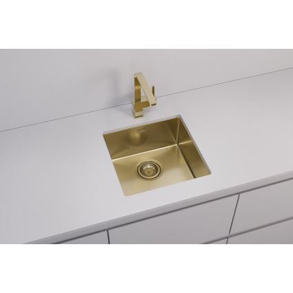 ALVEUS 1103319 - Fregadero de cocina QUADRIX 45x45 cm dorado monarca