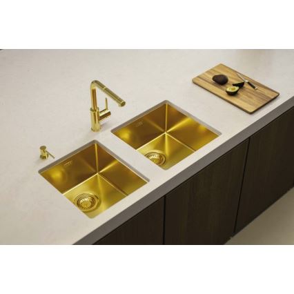 ALVEUS 1103319 - Fregadero de cocina QUADRIX 45x45 cm dorado monarca