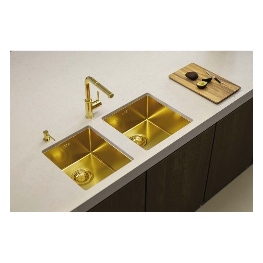 ALVEUS 1103319 - Fregadero de cocina QUADRIX 45x45 cm dorado monarca