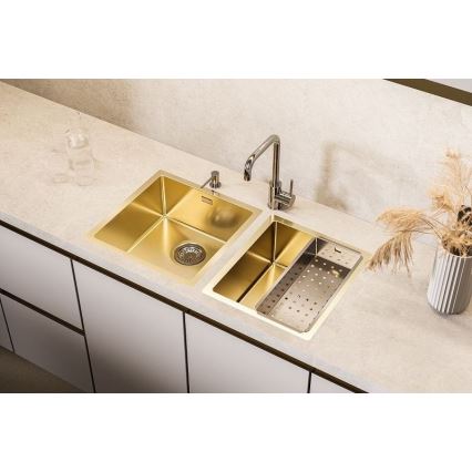 ALVEUS 1103319 - Fregadero de cocina QUADRIX 45x45 cm dorado monarca