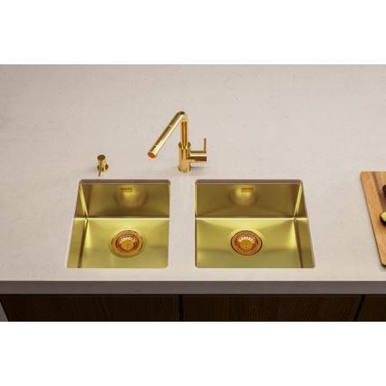 ALVEUS 1103319 - Fregadero de cocina QUADRIX 45x45 cm dorado monarca