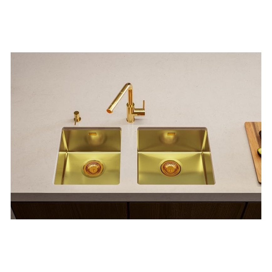 ALVEUS 1103319 - Fregadero de cocina QUADRIX 45x45 cm dorado monarca