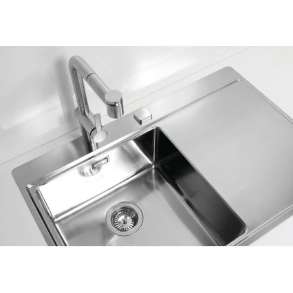 ALVEUS 1103610 - Fregadero de cocina PURE 79x52,5 cm satin, izquierda