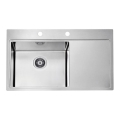 ALVEUS 1103652 - Fregadero de cocina PURE 86x52,5 cm satin, izquierda