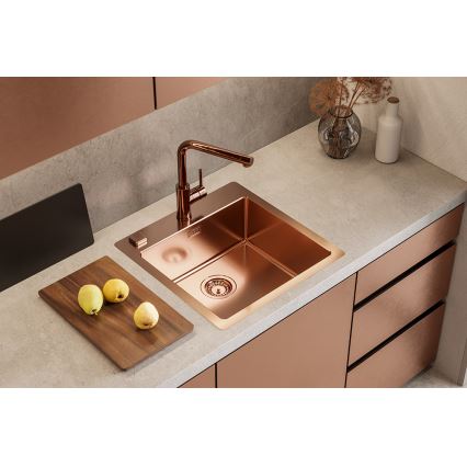 ALVEUS 1122708 - Fregadero de cocina PURE 52,5x51,5 cm cobre monarca