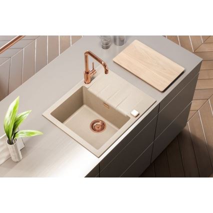 ALVEUS 1132017 - Fregadero de cocina CADIT 59x50 cm granito/blanco